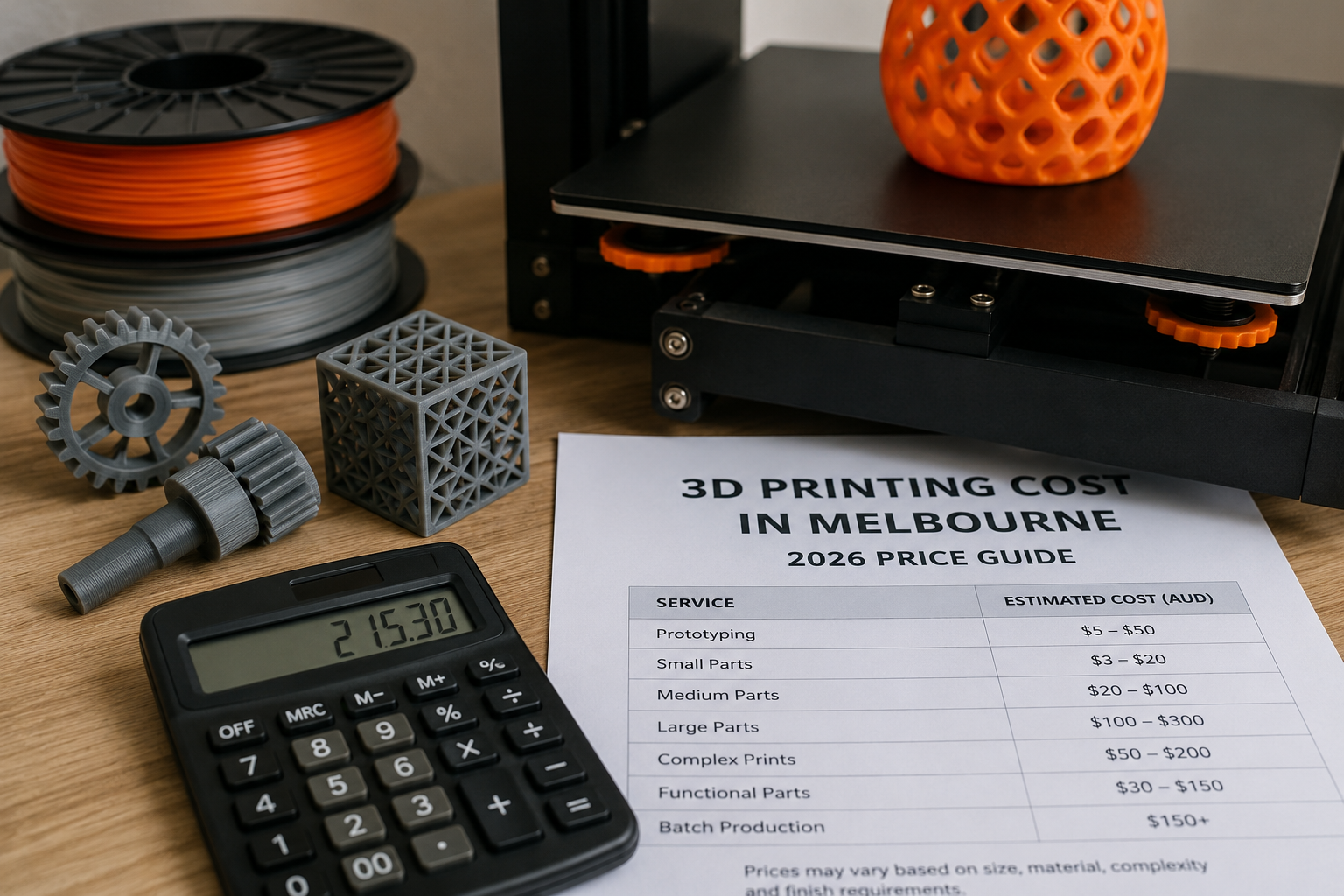 3d printing cost Melbourne